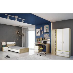 Micasa 4-Piece Bedroom Furniture Set Oak and White Micasa 4-Piece Bedroom Furniture Set Oak and White